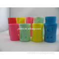 mass production candy color engraved foot shape Econimic silicone perfume bottle cover